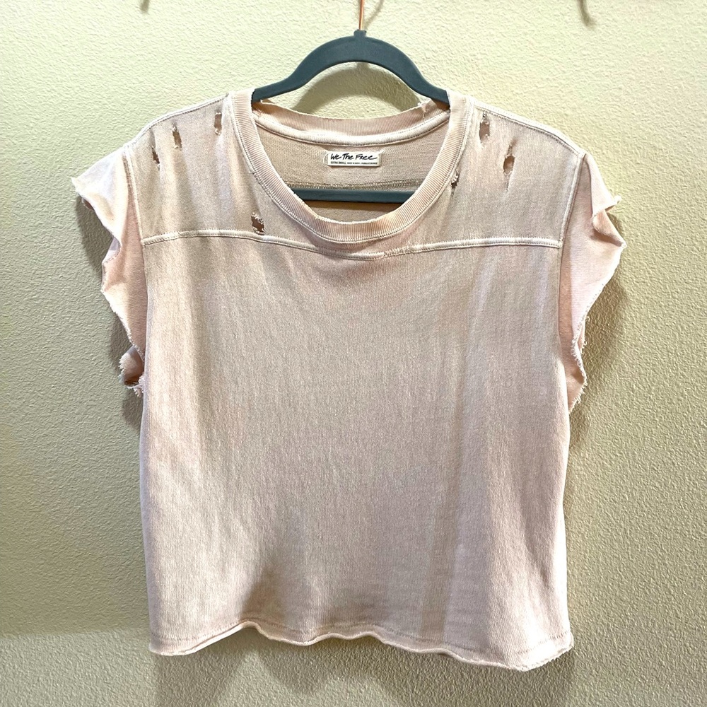 Free people touch gal knit jersey shirt